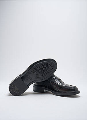 Mocassins tissage satiné talon plat jusqu'à 3cm noir BRONX femme