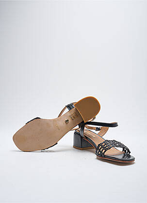 Sandales/nu pieds matière lisse talon de 4 à 6cm noir JB MARTIN femme