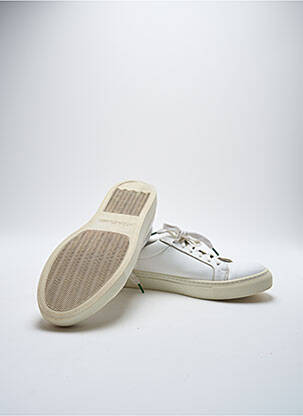 Baskets tissage satiné bout rond blanc NATIONAL STANDARD unisexe