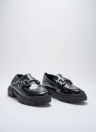Mocassins tissage satiné talon de 4 à 6cm noir LPB femme