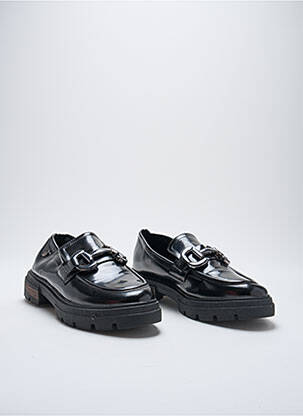 Mocassins tissage satiné talon de 4 à 6cm noir LPB femme