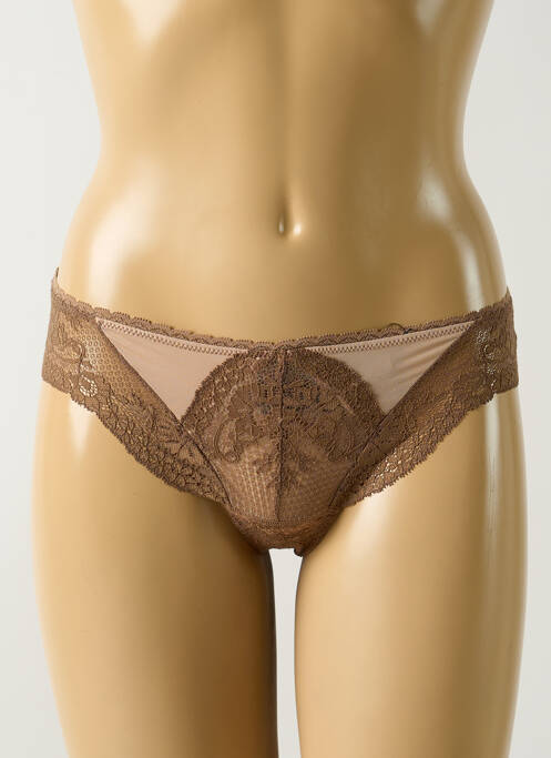 Tanga beige PIEGE pour femme