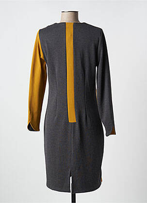 Robe mi-longue manches longues manches longues gris FRANCE RIVOIRE femme