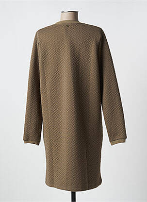 Robe mi-longue manches longues manches longues vert ÉTYMOLOGIE femme