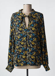 Blouse imprimé fleurs manches longues noir ÉTYMOLOGIE femme