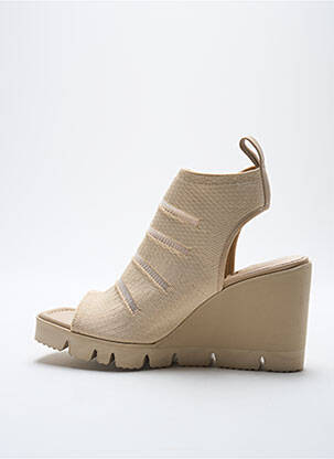 Sandales/nu pieds talon compensé talon de 7 à 9cm beige LODI femme