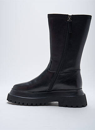 Bottes matière lisse talon de 4 à 6cm noir ALIAS MAE femme