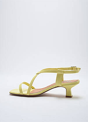 Sandales/nu pieds tissage satiné talon de 4 à 6cm jaune ABOUT ARIANNE femme