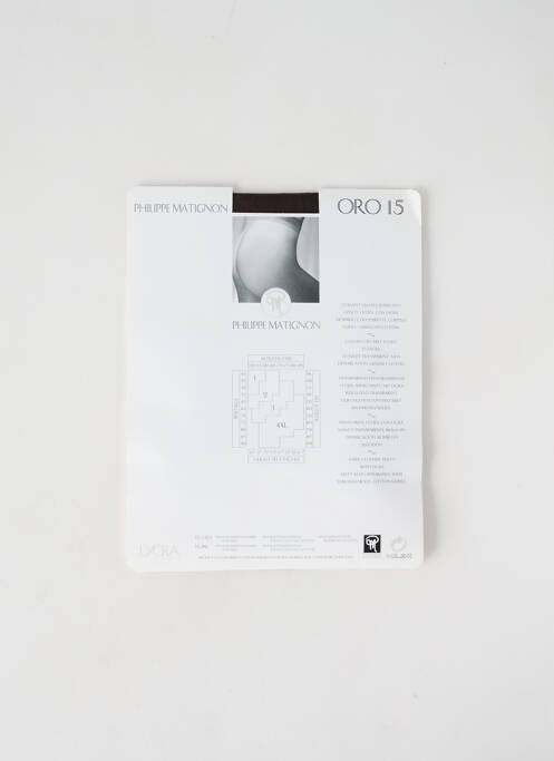 Collants marron PHILIPPE MATIGNON pour femme