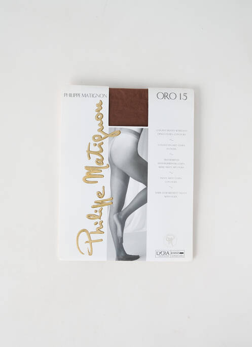 Collants marron PHILIPPE MATIGNON pour femme