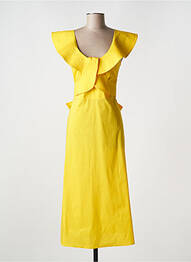 Robe mi-longue jaune LIVIANA CONTI femme
