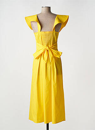 Robe mi-longue jaune LIVIANA CONTI femme