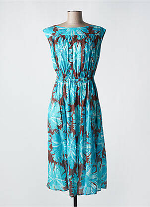 Robe mi-longue bleu LIVIANA CONTI femme