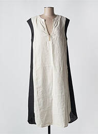 Robe mi-longue beige PUROTATTO femme