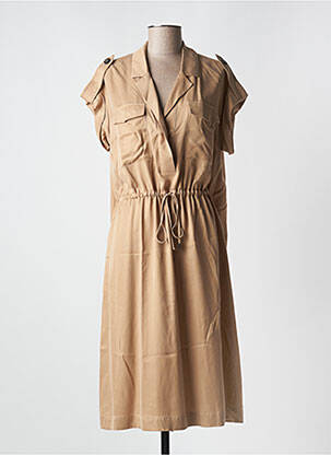 Robe mi-longue beige PESERICO femme