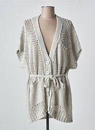Gilet manches courtes gris LORENA ANTONIAZZI femme
