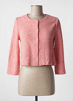 Gilet manches longues rose ANNECLAIRE femme