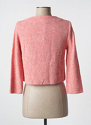 Gilet manches longues rose ANNECLAIRE femme