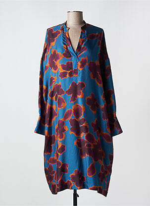 Robe mi-longue bleu ROSSO 35 pour femme