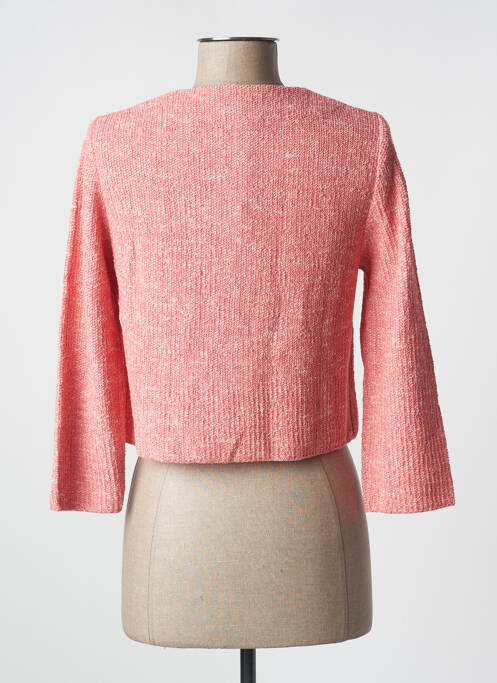 Gilet manches longues rose ANNECLAIRE femme