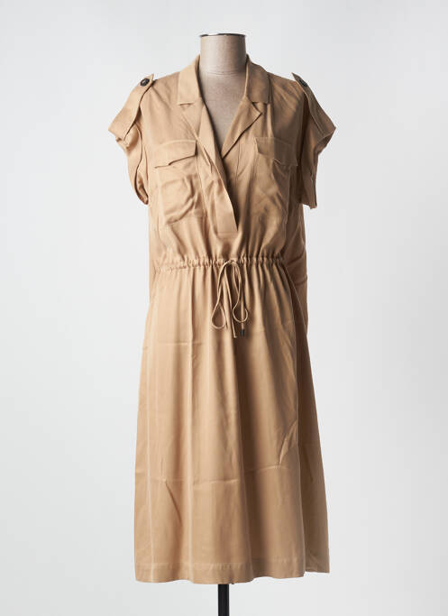 Robe mi-longue beige PESERICO pour femme