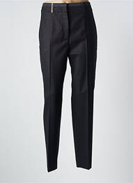Pantalon chino fermeture zippée sous rabat avec crochet taille normale noir PESERICO femme