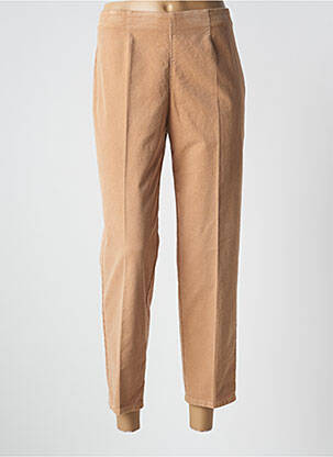 Pantalon 7/8 taille haute taille haute marron PIAZZA SEMPIONE femme