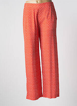 Pantalon large tissage crêpe taille normale rouge PIAZZA SEMPIONE femme