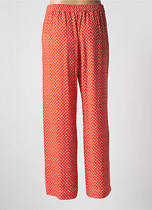 Pantalon large tissage crêpe taille normale rouge PIAZZA SEMPIONE femme