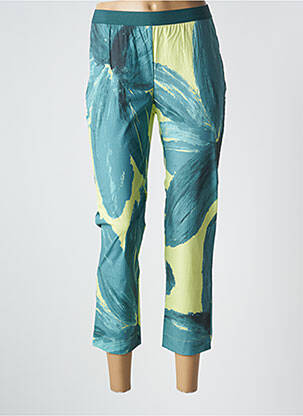 Pantalon 7/8 taille haute taille haute bleu LIVIANA CONTI femme