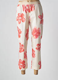 Pantalon 7/8 taille élastique taille normale beige LIVIANA CONTI femme