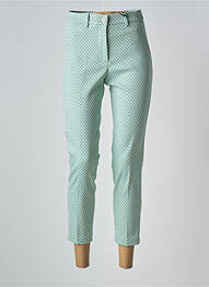 Pantalon 7/8 taille haute taille haute bleu SEVENTY femme