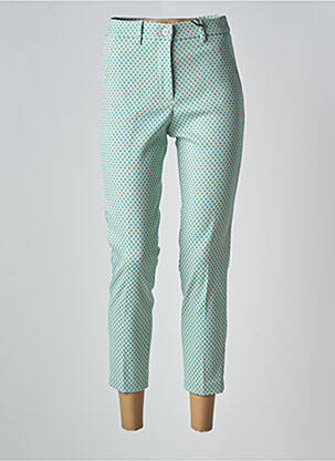 Pantalon 7/8 taille haute taille haute bleu SEVENTY femme