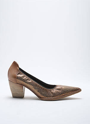 Escarpins cubain talon de 4 à 6cm marron FRANCE MODE femme