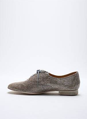 Derbies tissage satiné talon plat jusqu'à 3cm argent KARSTON femme