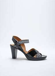 Sandales/nu pieds matière lisse talon de 7 à 9cm noir KARSTON femme