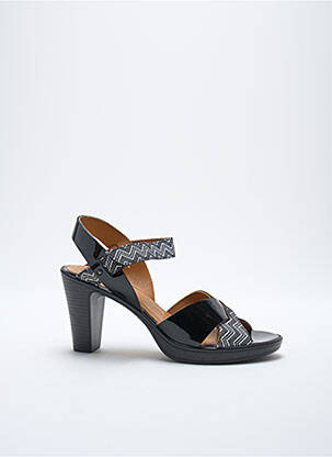 Sandales/nu pieds matière lisse talon de 7 à 9cm noir KARSTON femme