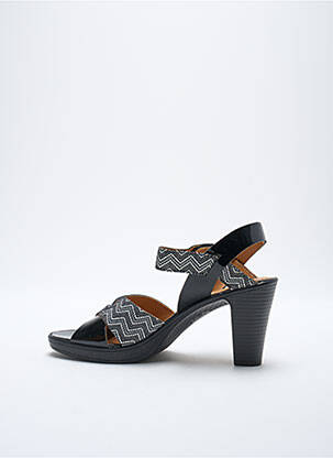 Sandales/nu pieds matière lisse talon de 7 à 9cm noir KARSTON femme