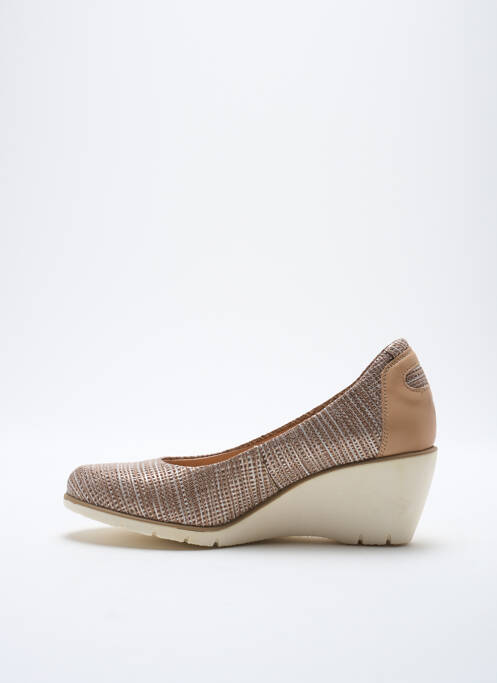 Escarpins tissage satiné talon de 4 à 6cm marron KARSTON femme