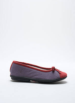 Chaussons/pantoufles tissage velours bout rond violet EXQUISE fille