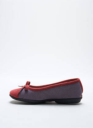 Chaussons/pantoufles tissage velours bout rond violet EXQUISE fille