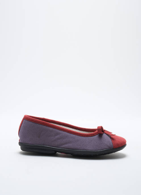 Chaussons/pantoufles tissage velours bout rond violet EXQUISE fille