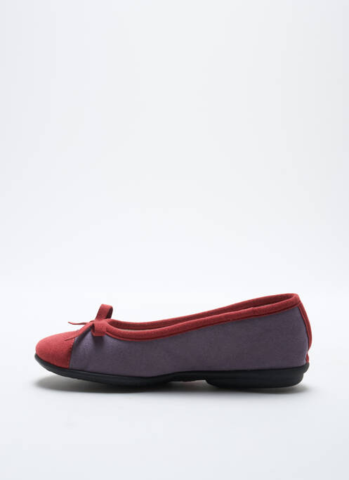 Chaussons/pantoufles tissage velours bout rond violet EXQUISE fille