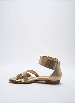 Sandales/nu pieds matière lisse talon plat jusqu'à 3cm or GABOR femme