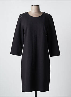 Robe mi-longue manches 3/4 manches 3/4 noir C'EST BEAU LA VIE femme