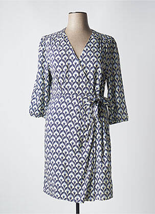 Robe mi-longue bleu JULIE GUERLANDE pour femme