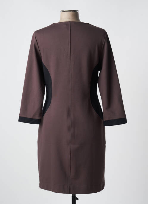 Robe mi-longue marron MALOKA pour femme