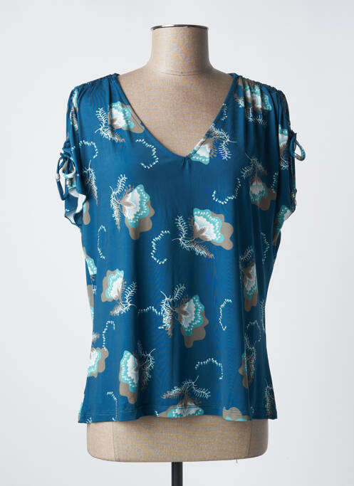 Top bleu JULIE GUERLANDE pour femme