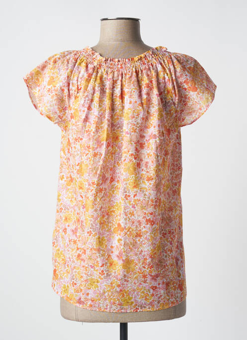 Top orange C'EST BEAU LA VIE pour femme