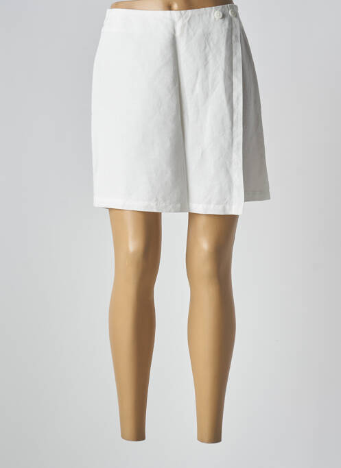 Jupe short blanc C'EST BEAU LA VIE pour femme